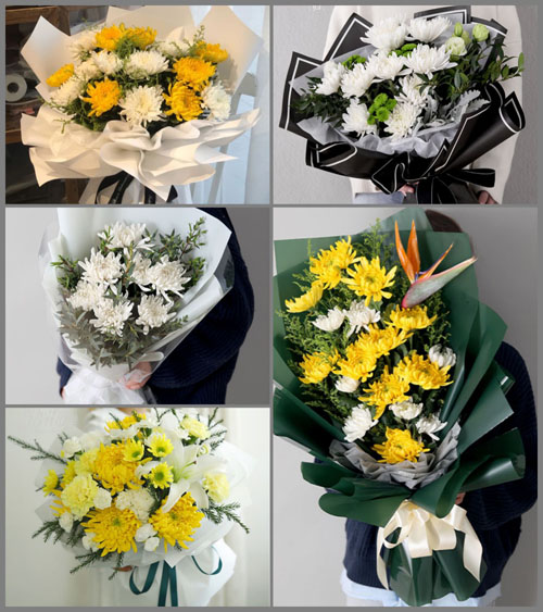 江西景德镇浮梁县瑶里镇白事花束代送